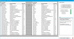 Mapping im Tabellenvergleich